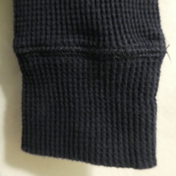 OLD NAVY | medium 7/8 | Long Sleeve Navy Blue Waffle Knit Crew Neck Shirt | NWOT - Picture 9 of 15